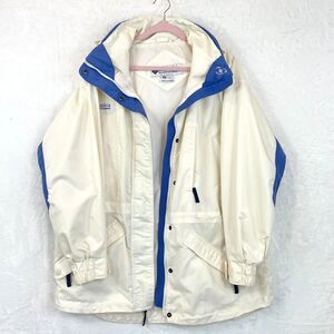 VTG Columbia Jacket Coat Hooded Long’s Peak 90s Cream Women's Medium